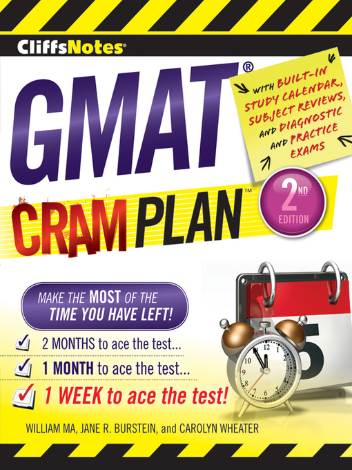 Title details for CliffsNotes GMAT Cram Plan by William Ma - Available